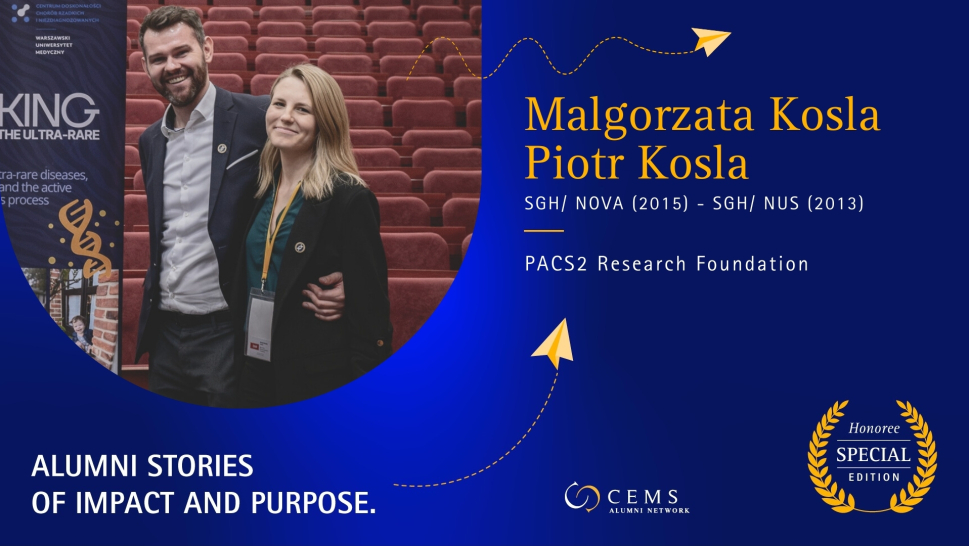 CEMS Alumni Piotr Kosla (2013 - SGH/ NUS) & Malgorzata Kosla (2015 - SGH/ NOVA)