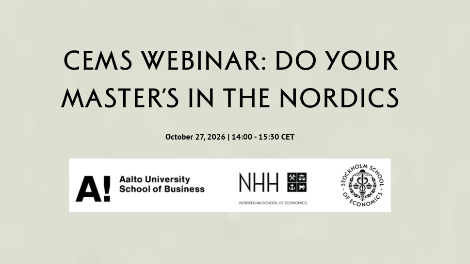 CEMS in the nordics, webinar 2026