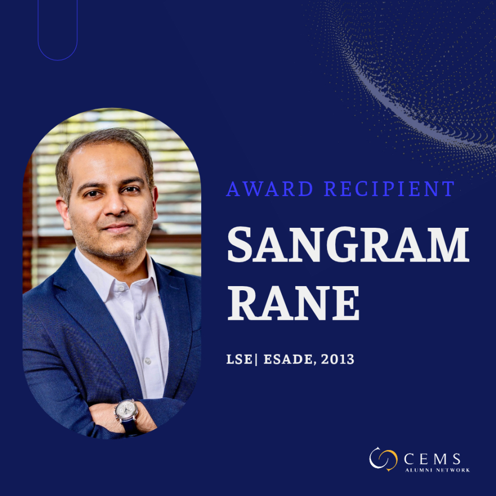 Sangram Rane - Alumni of the year award 2026